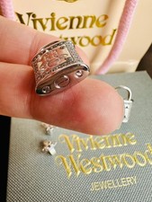 Boucles d’oreilles Vivienne Westwood Cadenas Orb – Argenté Strass – Neuf