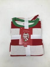 Wondershop Pajamas Kids Size 8 2 Piece Christmas Red Wire Stripe Holiday Cotton