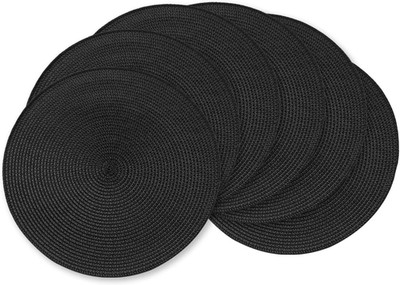 AHHFSMEI round Braided Placemats 15 Inch round Table Mats for Dining Tables Natu
