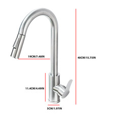 360° Kitchen Sink Mixer Taps Pull Out Spout Spray Single Lever Modern Mono Tap