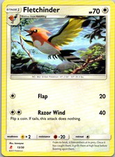 Fletchinder 13/30 SM Trainer Kit: Lycanroc & Alolan Raichu Pokemon TCG UC NM