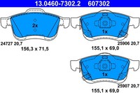 Bremsbelagsatz FÜR Fiat 500L (351 , 352 ) - ATE 13.0460-7302.2