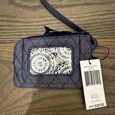 Vera Bradley RFID Zip Top ID Case NWT