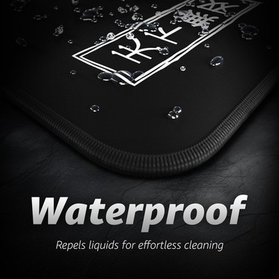 Hystar® Extended Gaming Mouse Pad | XXL 36 x 16 | 5mm Thick, Waterproof Surface, Smooth Polyester Fabric, and Natural Rubber Base | Arctic