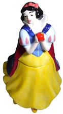 NEW DIsney Zrike Brands Snow White Holding Apple Cookie Jar ~13"