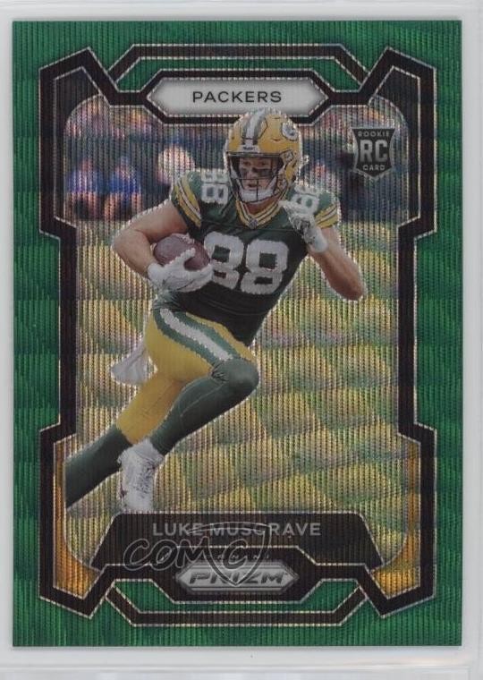 2023 Panini Prizm Rookies Green Wave Prizm Luke Musgrave #337 Rookie RC v3r