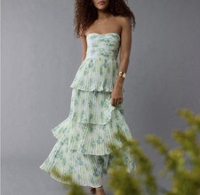 NWT AMERICAN EAGLE Women’s Pleated Tiered Maxi Dress Size Small $99.95
