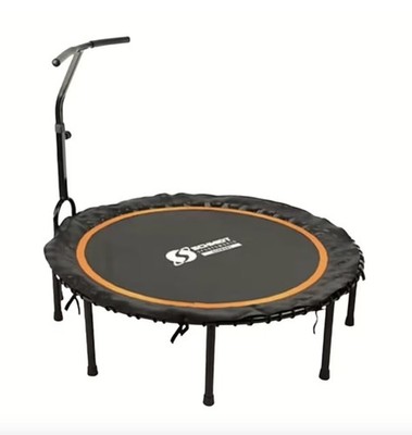 Fitness Trampolin mit Haltestange Ø127cm bis 130kg Heimtrainer NEU (OVP...