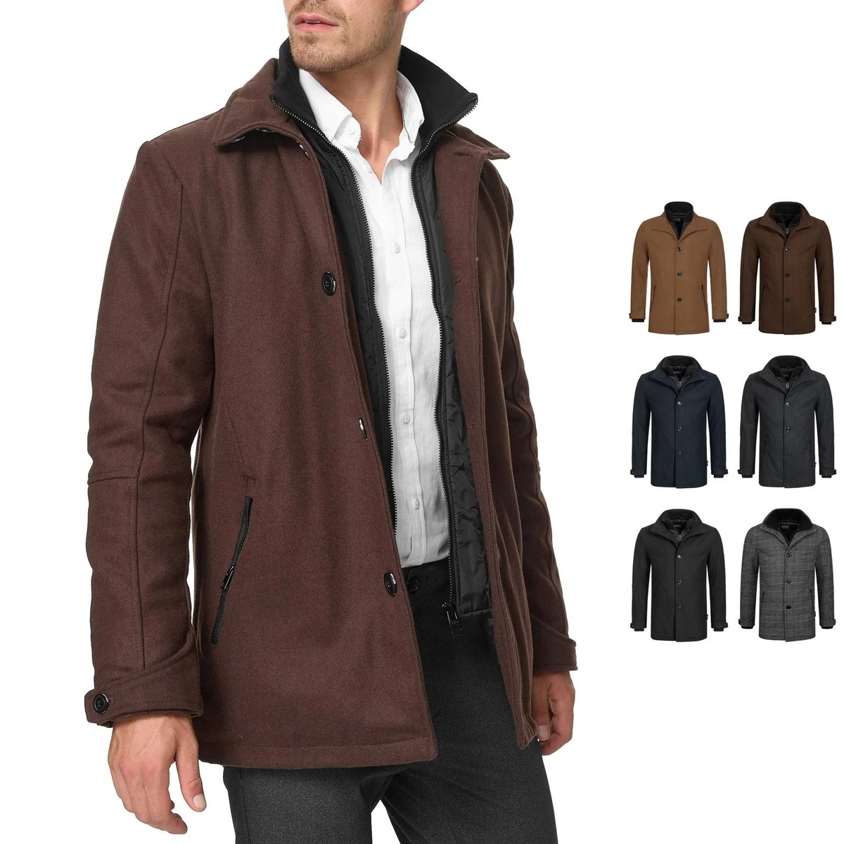 Veste 3/4 En Cuir Marque Camel Aventure - Taille 52 (L), Très Chaude, Occasion Très Bon État