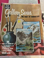 2 Vintage Paint By Number MOUNTAIN BEAUTY Craft Master Gallery Series