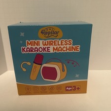 Reoslar Mini Wireless Karaoke Machine - Pink Yellow With 2 Mics - NEW IN BOX