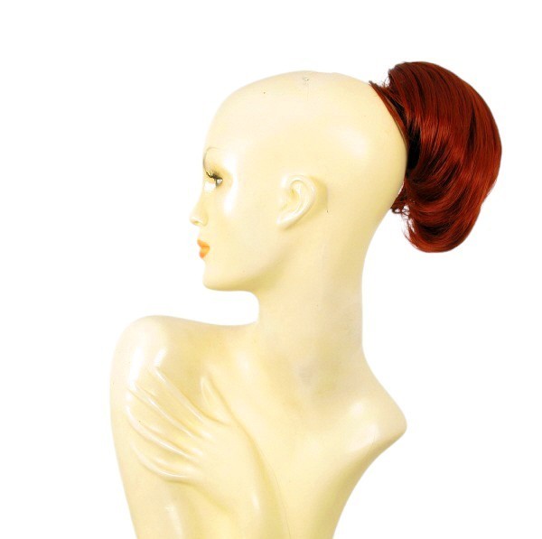 Postiche queue de cheval roux cuivré intense ref 2 volume immédiat sans abîmer vos cheveux