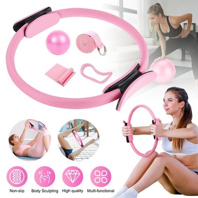 5-tlg Pilates Kit für Heimtraining Pilates Ring Yoga Ball Set Workout Circle