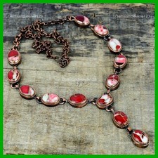 Kingman Red Mohave Copper Turquoise Necklace Electroformed Copper Unique Jewelry