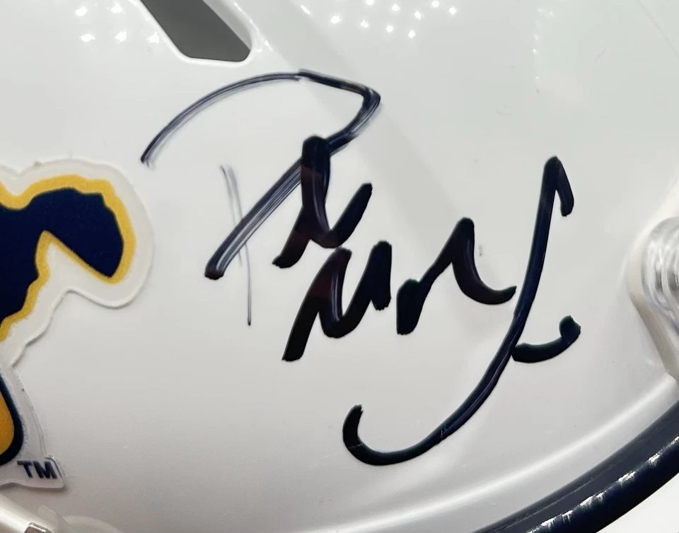 Pat McAfee Signed West Virginia Mountaineers Mini Helmet Autographed JSA COA - Image 2 of 4
