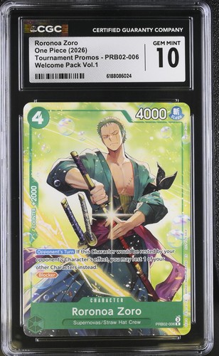 Roronoa Zoro graded CGC 10 for sale on eBay