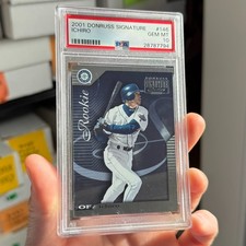 POP 8! Gem Mint PSA 10 2001 Donruss Signature Series Ichiro /330 RC 146 mariners
