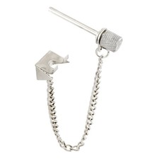 Sliding Window Lock Pin Chrome Finish 1-5/16 In. Single Pack Window Security