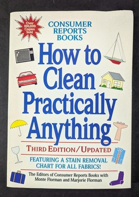 Consumer Reports Books How To Clean Practically Anything Third Edition 1993