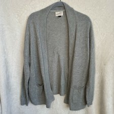 Women's Universal Thread Gray Textured Open Front Cardigan Size Small