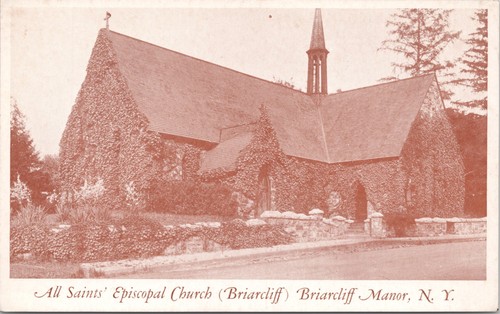 Sepia Postkarte Allerheiligen Episkopalkirche Briarcliff Manor, NY