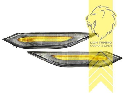 LED Seitenblinker für Porsche Cayenne mit Standlicht chrom