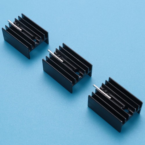 10 Pièces Réfrigérateur 21x15x11mm Noir Aluminium pour TO-220 MOSFET-Trans9243 - Photo 3/9