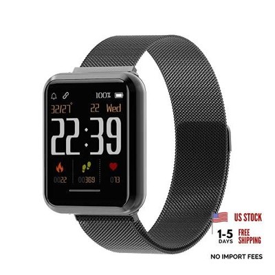 Bean Information Technology Emerge S3 Black Smartwatch for iOS and Android