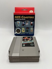 Nintendo Official NES 8 Coasters Super Mario Metroid Zelda Donkey Kong New Game