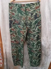 Vintage ROK Korean HBT Army Special Forces Noodle Waves Pattern Camo Pants