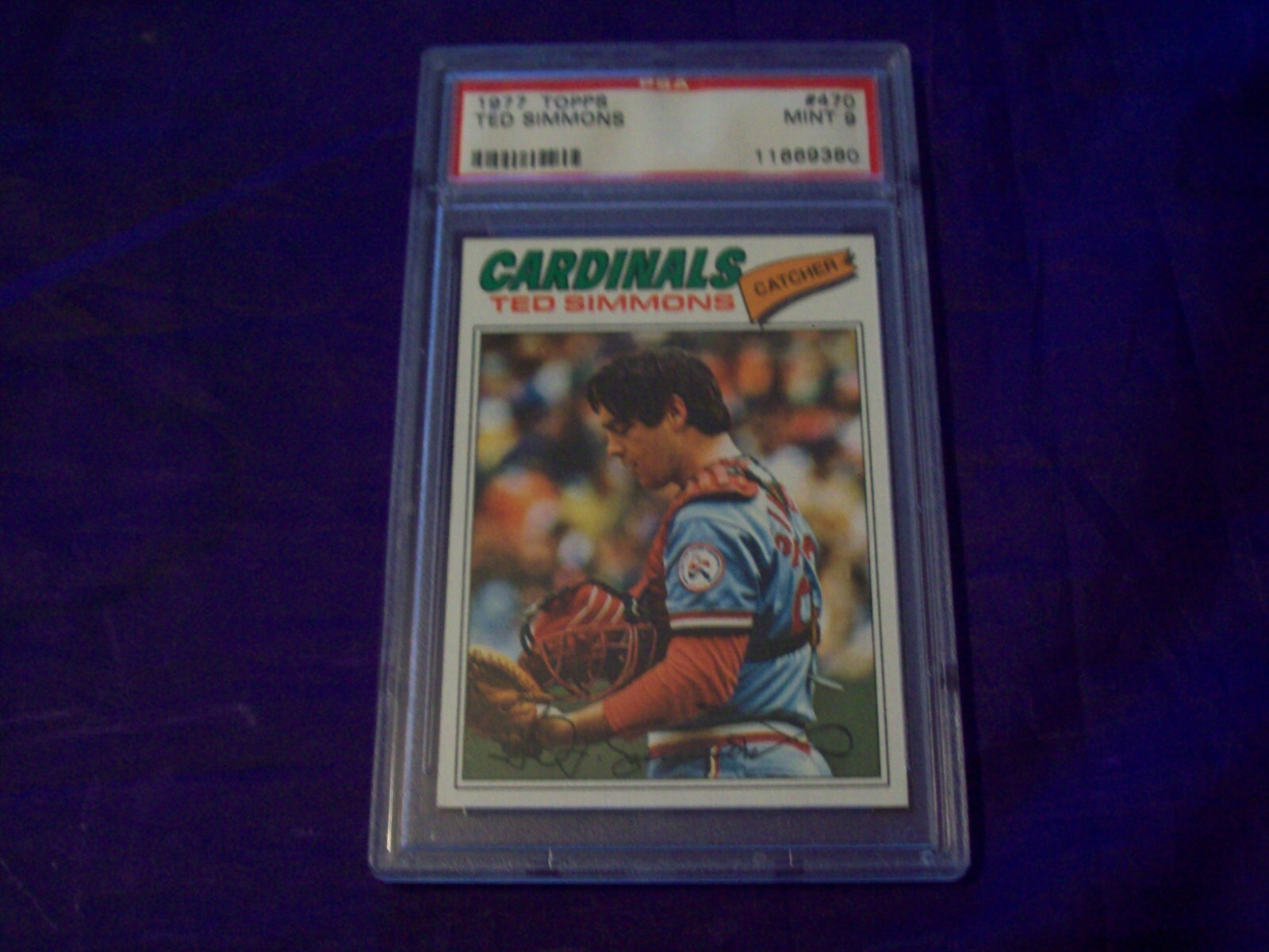 1977 TOPPS #470 TED SIMMONS PSA 9