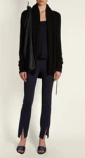 $550 The Row Thilde Stretch Scuba Slit Front Pants in Dark Navy sz S