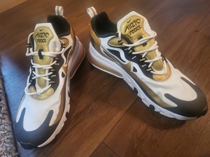 Nike Air Max 270 React White Metallic Gold - CW7298-100