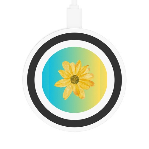 Floral Wireless Charging Pad, Tech Gift, Eco-Friendly Desk Accessory, Home - 第 6/13 張圖片