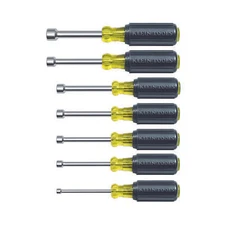Klein Tools 631M 7-Piece Magnetic Nut Driver Set with 3 in. Hollow Shafts