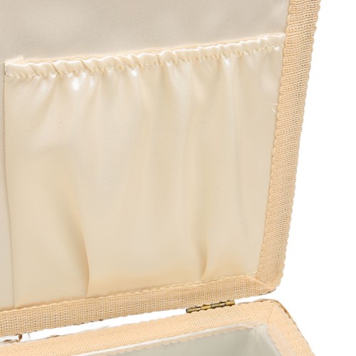 Sewing Basket Extra Large Capacity Sewing Kit Storage Box Dual Layer Vintage - Picture 4 of 12
