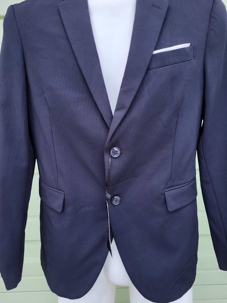 NWD ZARA MAN NAVY BLUE SUIT BLAZER JACKET LONG SLEEVE Size