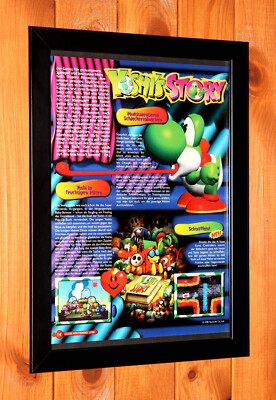 1998 Yoshi's Story Nintendo 64 N64 Vintage Rare Small Poster Ad