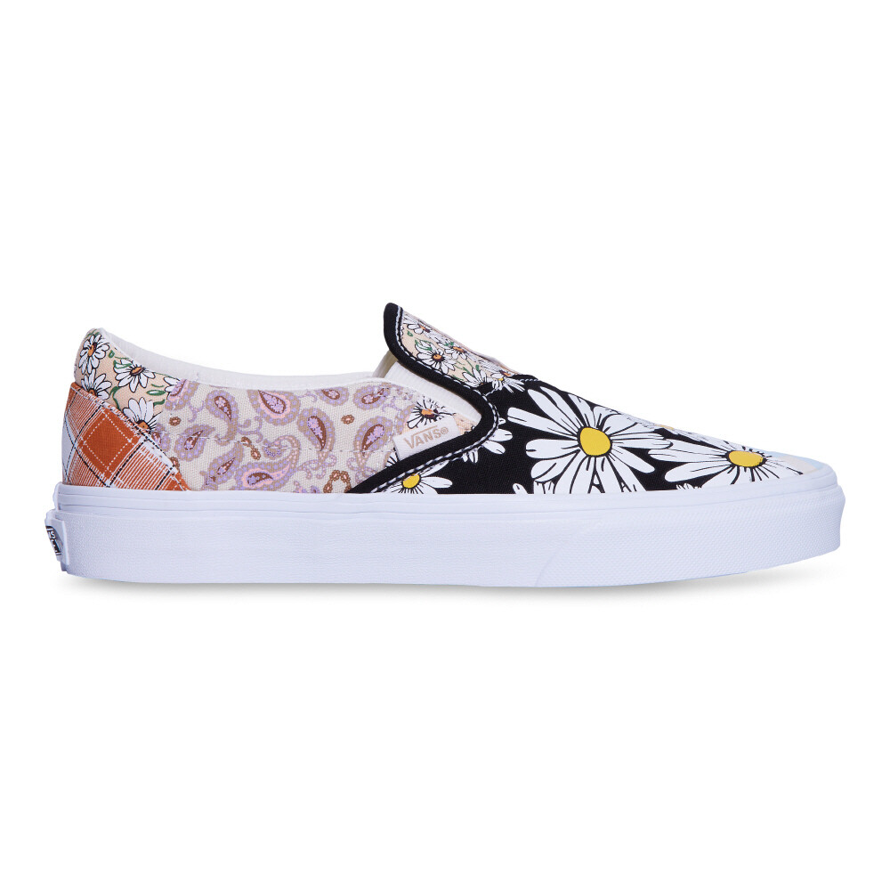 New Vans Classic Slip-On Meadow Patchwork Multi/True White Sneakers 2021 |  eBay