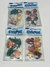 New 4 Jolee's Boutique Quillettes 3D scrap booking Fish Hearts Butterfly Shells