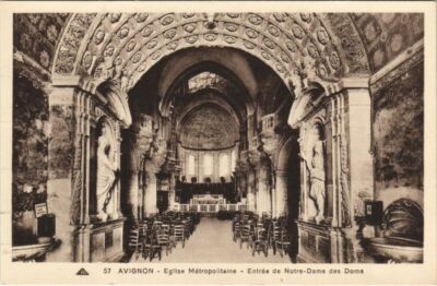 CPA AVIGNON Eglise Metropolitaine - Eingang zu Notre-Dame des Doms (1086475)