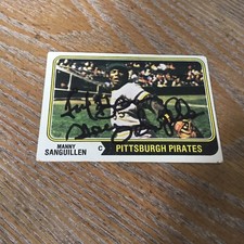 Autographed 1974 Topps  Manny Sanguillen TOUGH.      #L-1