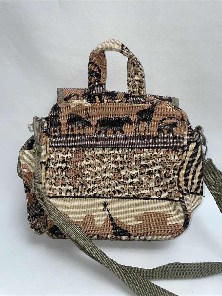 Pioneer Express Cross Body Purse W African Animal Print Tapestry