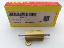 825J74R Ohmite, 25 Watt 74 Ohm 5%, Wirewound Resistor (Chassis Mount)
