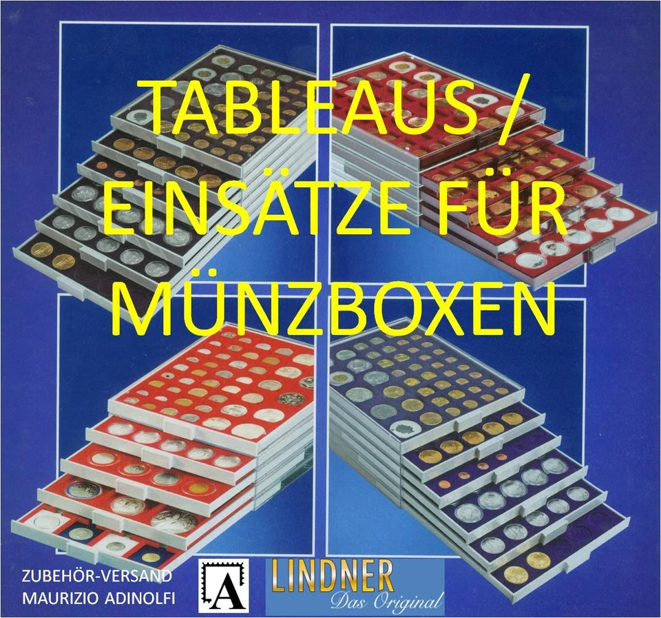 Lindner Tableaus Einlagen f. Münzboxen runde Felder - Einteilung/Farbe auswählen