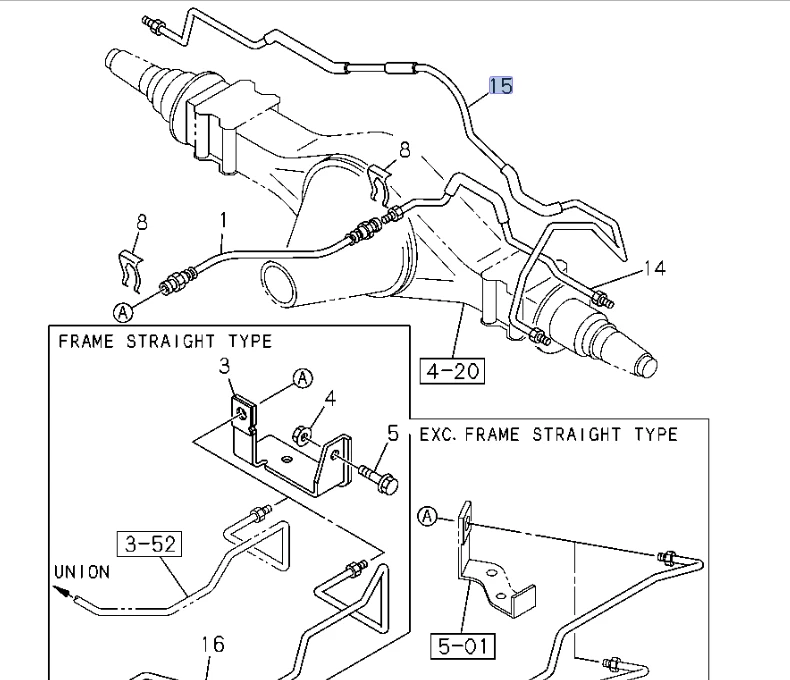 Tubo de freno para ISUZU NPR NQR NPR-HD 160 cm 8971227151 Foto 2 de 4
