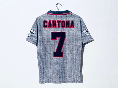 ゆ*み様 【激レア】1995年 Umbro CANTONA マンチェスターユナイ Manchester United Adult M *Cantona* Away Football Shirt 1995 1996