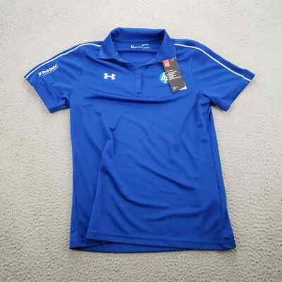 #ad Under Armour Shirt Womens Medium Blue HP Embroidered Loose HeatGear Golf Outdoor $13.18