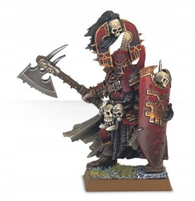 Warhammer Fantasy - Chaos - Exalted Deathbringer with Axe & Shield - Metall NEU
