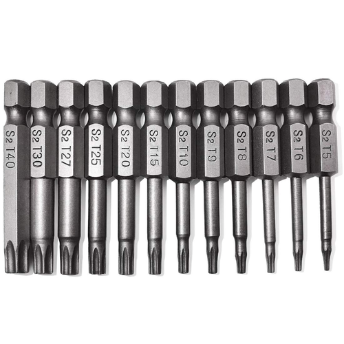 Torx Screwdriver Bit Set, S2 Steel Magnetic Security Tamper Proof Star ...